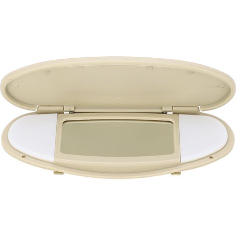 Front-Sonnenblende mit Kosmetikspiegel, blendfrei, Sonnenschutz, sicher für sicheres Fahren, Ersatzteil für R55, R56, R60 (2007–2014), Beige (1/5)