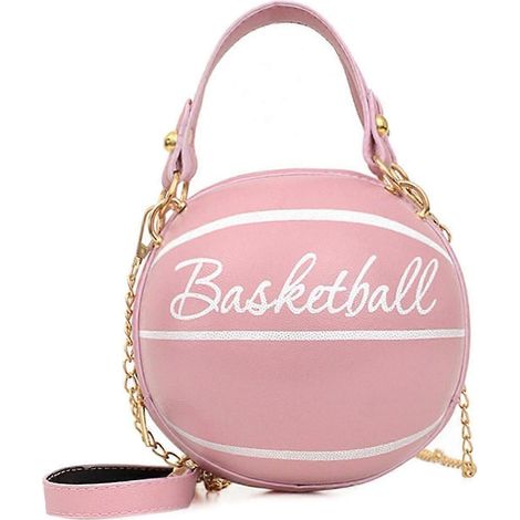Bolso de mano elegante para mujer, redondo, de piel, bandolera (rosa)