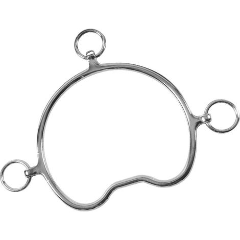 Morso chifney in inox pieno con anelli spessore 12,5 cm