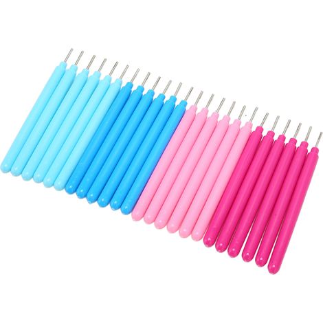 24 pièces Aiguilles de Quilling Papier Multicolores avec Manche Ergonomique pour Projets DIY Créatifs (1/5)