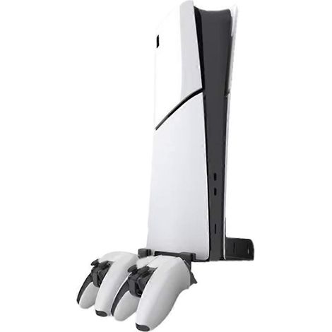 Support mural avec porte-manette blanc (1/5)