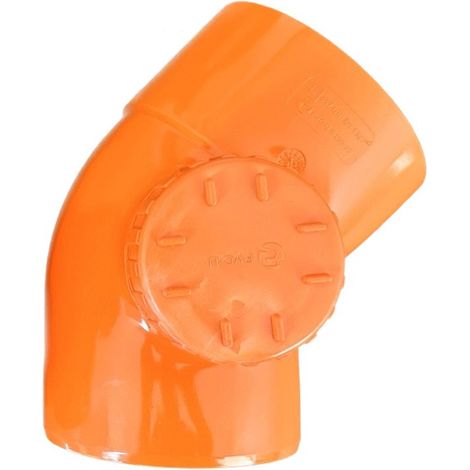 Curva 45° con tappo ispezione in pvc : Diametro - 200, Modello - Destra (1/3)