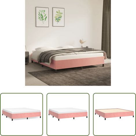 Samtbett - Bettgestell Rosa 160x200 cm Samt (1/5)