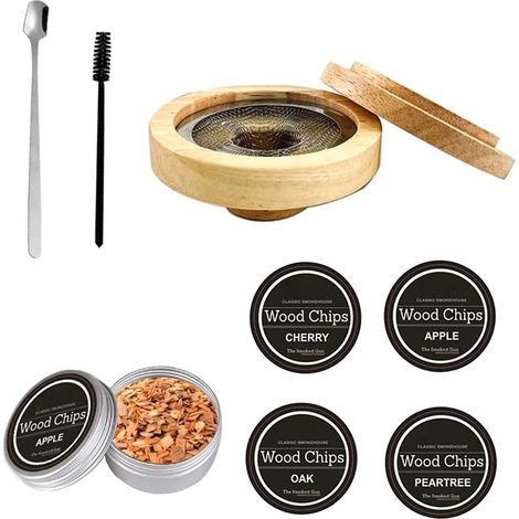 Fumeur de Cocktail pour Whisky, Vin et Fromage - Kit d'Infusion Cadeau Homme et Père (1/5)