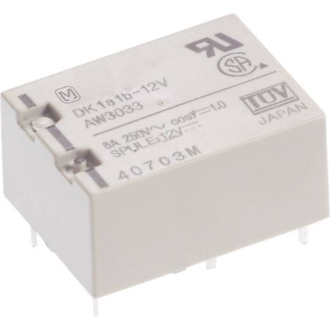 Panasonic DK1A-12V-F Relais pour circuits imprimés 12 V/DC 10 A 1 NO (T) 1 pc(s) V651361 (1/2)