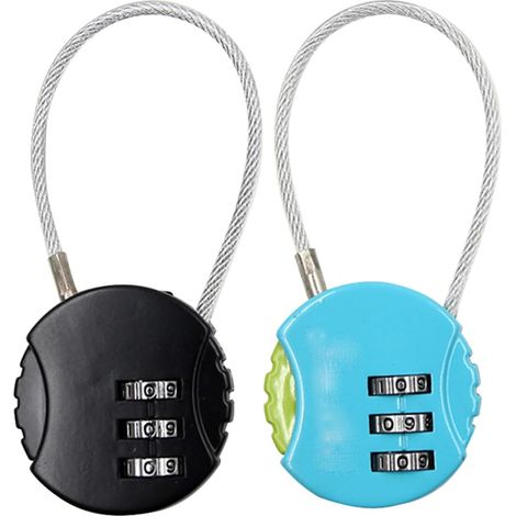 de 2 cadenas pour bagages antivols métalliques pour voyages