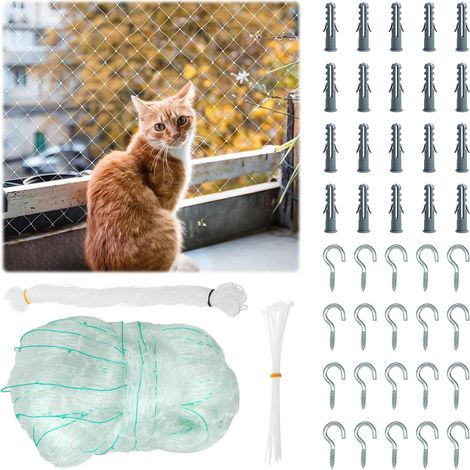 Filet de balcon pour chat sans perçage - 10 x 3 m (1/5)