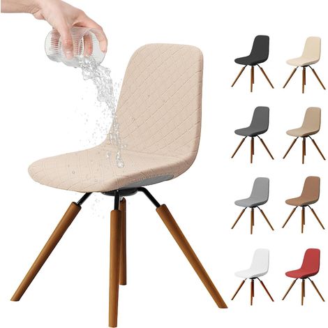 Housse de Chaise Scandinave, 4PCS Imperméable Housses de Chaise de Salle à Manger Amovible Lavables, Extensible Universel Protege Chaise Décor de Cuisine Maison