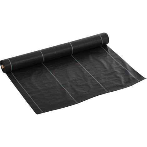 Telo per Pacciamatura 50x1 m in PP Drenante e Traspirante per Orto Serra e Giardino Nero (1/5)