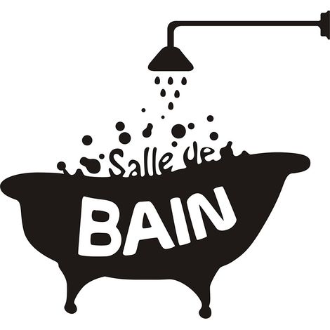 Baignade douche baignoire PVC porte autocollant imperméable à l'eau Stickers muraux Décoration