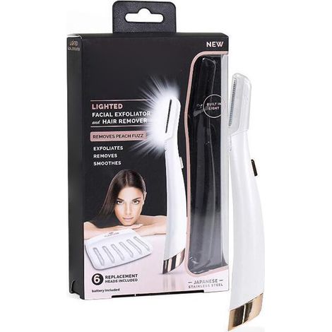 Épilateur facial LED Dermaplaning avec 6 têtes de rechange (1/5)