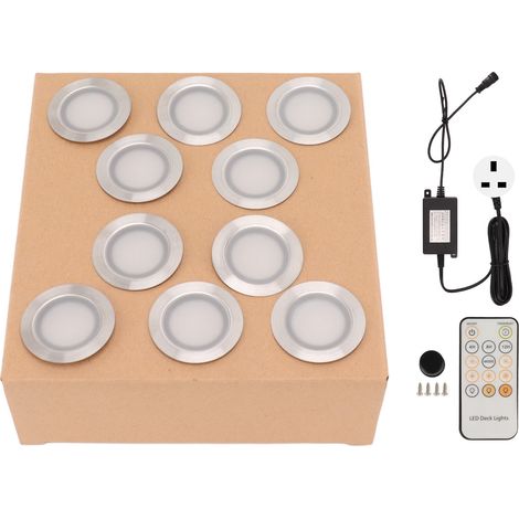 de 10 spots LED encastrés pour terrasse 0 8 W acier