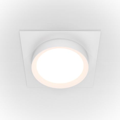 Maytoni Hoop Downlight Encastré Carré Blanc GX53 (1/3)