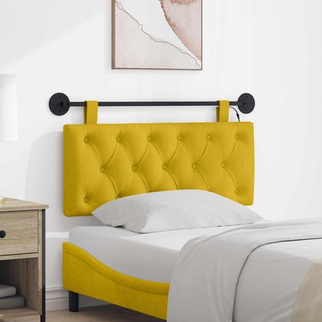 vidaXL Cabecero colgante Amarillo Terciopelo (1/5)