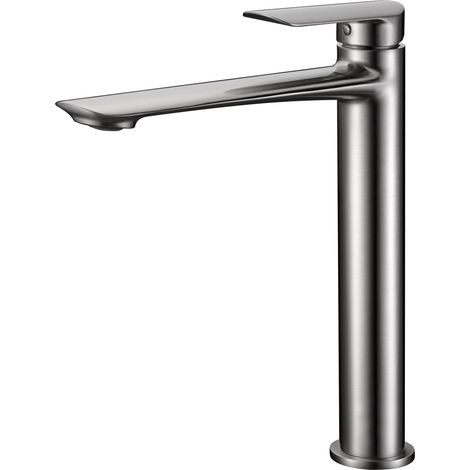Mitigeur Lavabo bec haut Nickel Brossé - IMEX Ural (1/2)