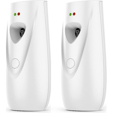 Lot de 2 diffuseurs de parfum automatiques - Paroi intérieure - Réglable - Pour toilettes publiques et hôtels (300 ml)