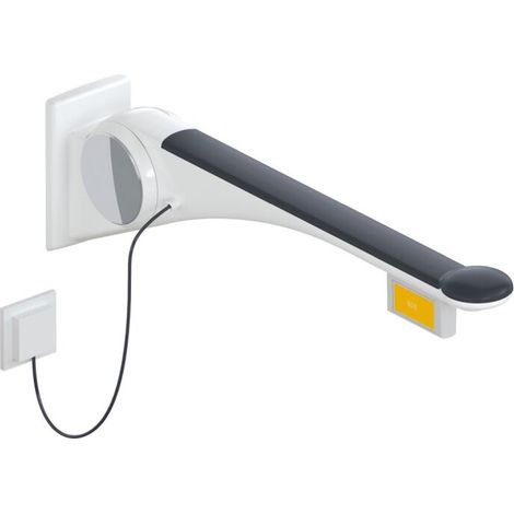 HEWI 802.50.47060 Poignée de soutien rabattable Premium, 750 mm, gauche (1/2)