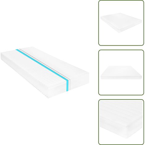 Matratze 160 x 200 cm 7 Zonen PU Schaum 16 cm H2 H3 - Matratze - Doppelbett Matratze - Schaumstoffmatratze - 7-Zonen-Matratze - Orthopädische Matratze (1/5)
