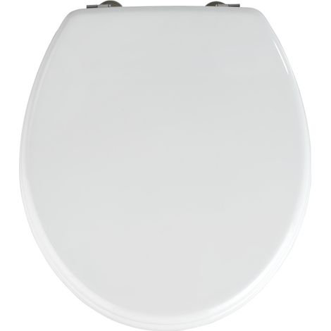 Wenko – Abattant WC Prima MDF – Résistant aux fractures – Charnières en acier inoxydable – Surface hygiénique et facile à nettoyer