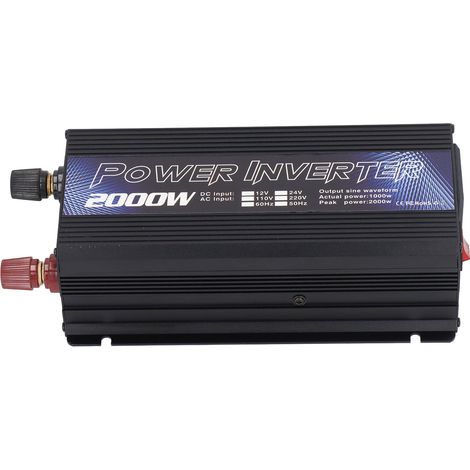 Convertisseur de puissance solaire universel pour voiture, en alliage d'aluminium, silencieux, à onde sinusoïdale modifiée, pour charge polyvalente, 2000 W (1/5)
