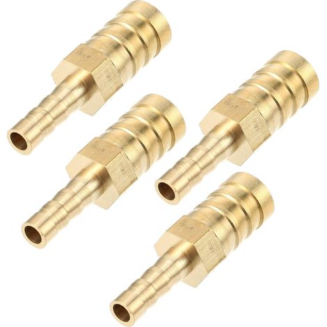 Raccord De Tuyau Barbé Droit 4 Pcs pour Moto en Laiton (1/5)