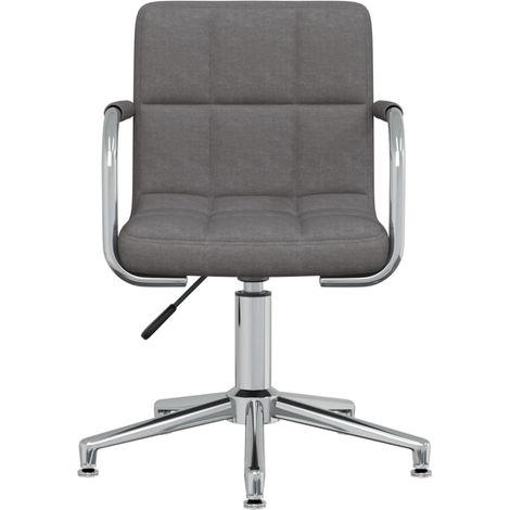 Maison Exclusive - Sedia da Pranzo Girevole Grigio Scuro in Tessuto