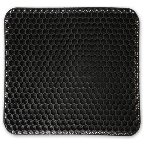 Stuhlkissen, Atmungsaktives Gelkissen, (schwarz) Anti-Dekubitus-Kissen, Druckentlastendes Orthopädisches Kissen mit rutschfestem Bezug für Auto/Büro/Zuhause/Rollstuhl (1/5)