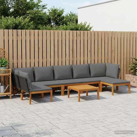 vidaXL 8 uds. Madera de Acacia Sólida y Cuerda Natural (1/5)