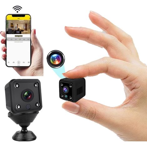 NineClouds Mini Caméra de sécurité X6, Caméra D'intérieur à Vision Nocturne Infrarouge Grand Angle sans Fil pour la Surveillance de la sécurité à Domicile, Petite Webcam Carrée (1/5)