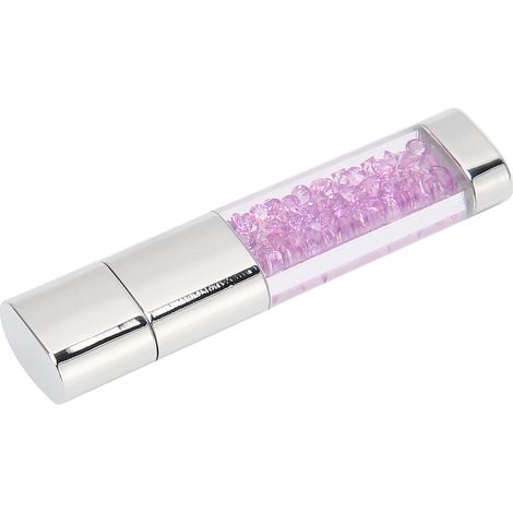 Clé USB 2.0 Parfumée 128GB pour Voiture - Cadeau Mémoire Flash Violette en Cristal (1/5)