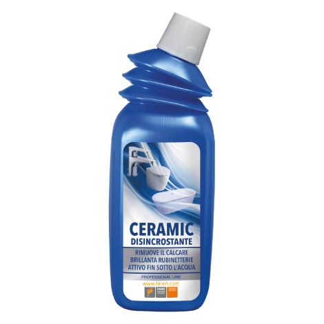 Pulitore sbiancante/disincrostante Ceramic gel per ceramiche e rubinetterie 750 ml con flacone FLEXI