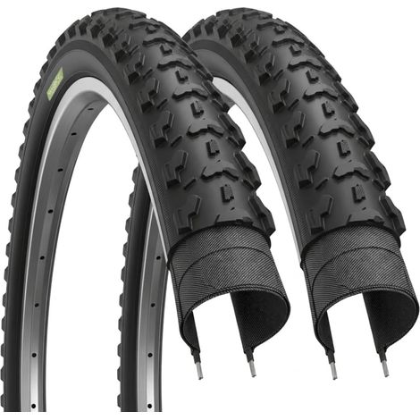 2 COPERTONI 26x1.95 (53-559) PNEUMATICI NERI MOUNTAIN BIKE PER MTB BICI BICICLETTA TASSELLATI (1/3)