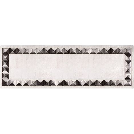 Tapis de salon Style Moderne Tapis de sol - Tapis lavable antidérapant 80x300 cm Beige clair BV536988 - BonneVie (1/5)