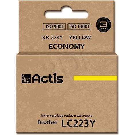 ACTIS KB-223Y - Reemplazo de tinta amarilla para Brother LC223Y, 10 ml