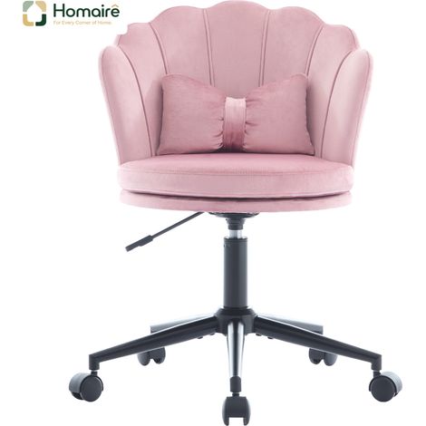 Fauteuil en velours rose 55 x 62 x 73 cm HOMAIRE (1/5)