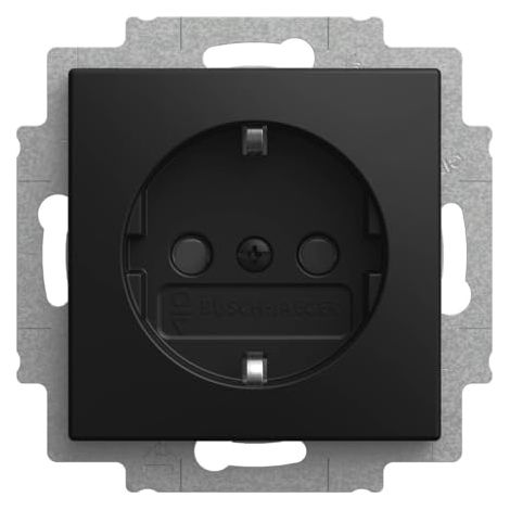 Busch-Jaeger Prise SCHUKO® avec sécurité+ noir mat - Busch-balance® SI (20 EUCB-915), 2CKA002013A5535