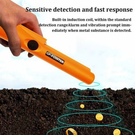 Pinpointer Détecteur De Métaux - Étanche IP66 - Détection 360° - Pour Chasse Aux Trésors En Extérieur Et En Intérieur - 1 Pièce (1/4)