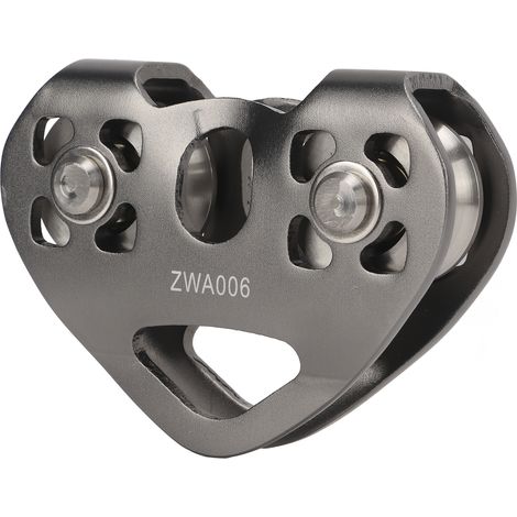 Poulie pivotante en aluminium pour tyrolienne, double chariot tandem pour escalade et alpinisme (1/5)