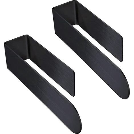 selbstklebende Handtuchhalter aus Acryl fürs Badezimmer, schwarz