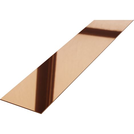 Dekorative Wandleiste aus Edelstahl 50 mm x 2700 mm - Kupfer Poliert
