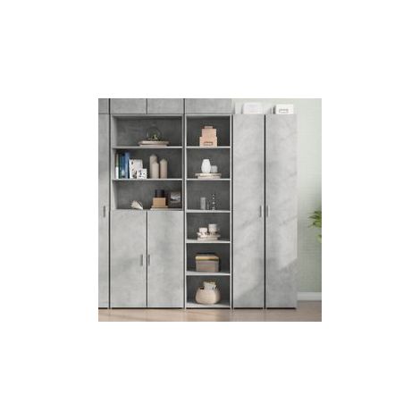 Buffet haut gris béton 45x41x185 bois d'ingénierie (1/5)
