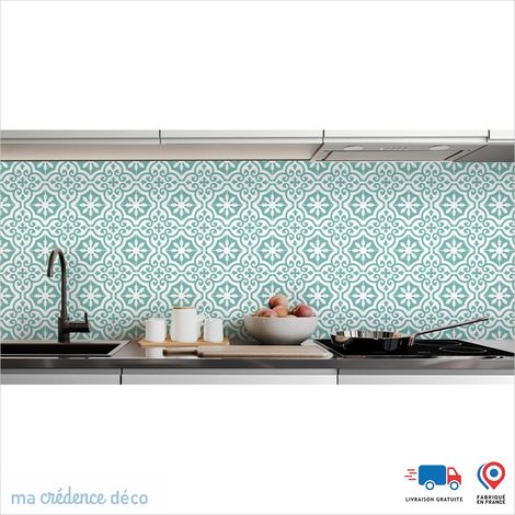 Crédence : Carrelage classique 3 - Couleur Vert pastel - Alu composite - 60 - 120 (1/3)