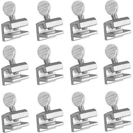 Lot de 12 verrous de sécurité en aluminium pour fenêtres coulissantes (1/4)