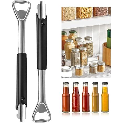 Paquet De 2 Ouvre-BoîTe - Multifonctionnel Et éConomique - Ouvre-BoîTe Manuel - Acier Inoxydable - Ouvre-BoîTe Manuel - Con (1/4)