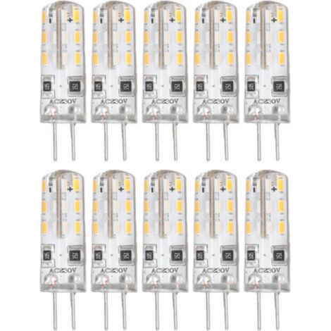 10 pièces G4 ampoule LED Bi broche Base Silicone blanc chaud 3000K 1.5W AC220V 110LM paysage ampoules remplacement