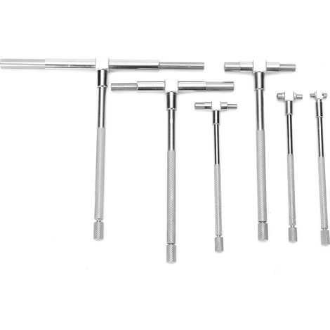 Lot de 6 jauges de diamètre intérieur en forme de T, réglables, pour mesure rapide et précise des alésages et trous. (1/5)