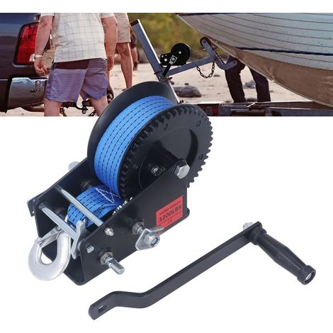 Treuil manuel de traction et de fixation compact de 1450 kg (3200 lb), adapté au levage industriel. (1/5)