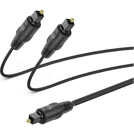Répartiteur audio optique numérique 1 entrée 2 sorties Toslink, câble fibre optique 1 mâle vers 2 mâles pour système stéréo home cinéma, 1 m (1/5)