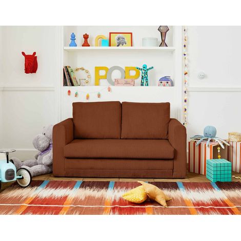Lisa Design – Canapé convertible 2 places déplimousse – Couchage 120x200 cm – Revêtement velours côtelé – Idéal pour petits espaces (1/5)