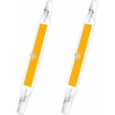 2er-Pack, R7S 78mm LED 5W Warmweiß 3000K, 500LM, R7S J78 COB LED Linear Ersatz Halogen-Stiftlampe 40W 50W, R7S LED 78mm Ultra Slim Glühbirne für Mini-Projektor/Wandlampe, nicht dimmbar.